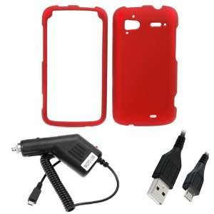   Case + Car Charger + USB Sync Data Cable for T Mobile HTC Sensation 4G