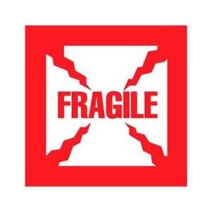 Fragile Shipping Labels   Fragile w/ Cracks   Roll of 