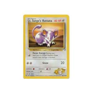 Pokemon Gym Heroes Unlimited Common Lt. Surges Rattata 82 