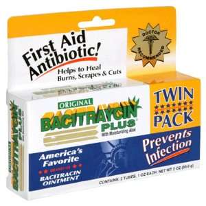  Bacitraycin Plus Twinpack, 2 Ounce Bottle Health 