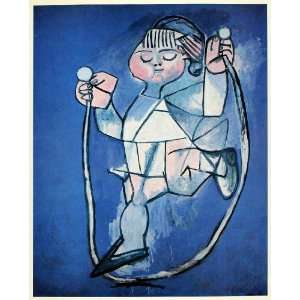  1965 Print Pablo Picasso Pink Girl Jump Rope Blue Shoes 