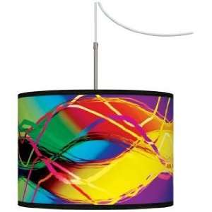   Motion (Light) Giclee Glow Swag Plug In Chandelier