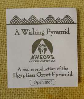Kheops Wishing Pyramid 3 1/2in x 3 1/2in x 3in Glass  