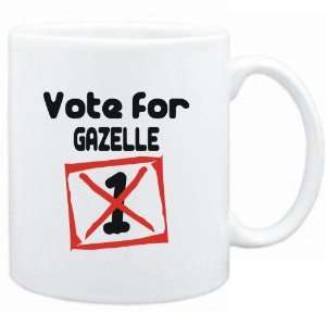  Mug White  Vote for Gazelle  Female Names Sports 