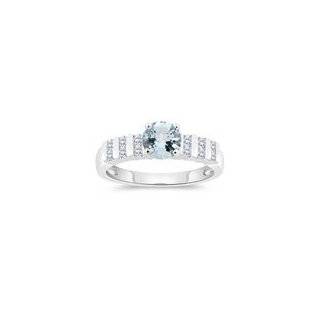   14 Cts Sky Blue Topaz Engagement Ring in 14K White Gold 8.0 Jewelry
