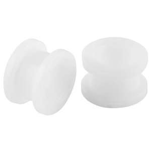  Sided Ear Plug   White Acrylic   7/16 (11mm)   Sold Per Pair Jewelry