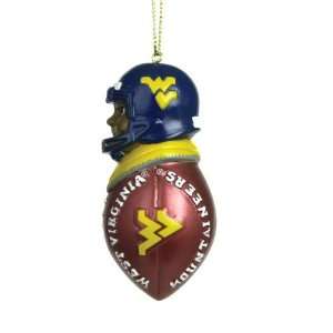 BSS   West Virginia Mountaineers NCAA Team Tackler Player Ornament (3 