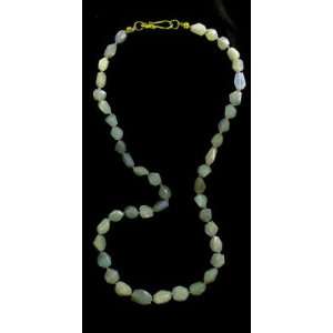  AAA AUSTRALIAN CRYSTAL OPAL FACETED BEADS NECKLACE 18K GOLD 