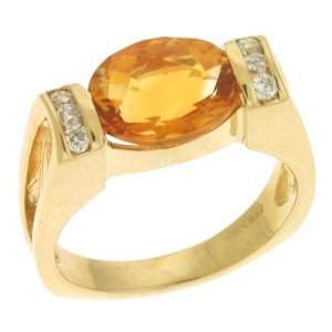  Citrine & Diamond Ring Jewelry