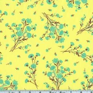  45 Wide Urban Rhapsody Floral Bouquets Lime Fabric By 