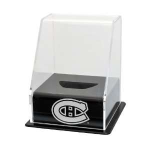   Single Hockey Puck Display Case with Angled Base