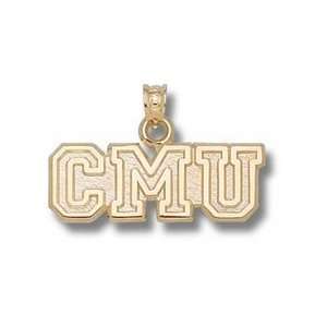  Central Michigan Chippewas CMU Pendant   Gold Plated 