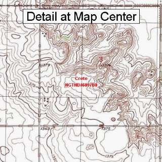  USGS Topographic Quadrangle Map   Crete, North Dakota 