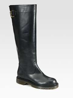 Marni   Leather Buckle Knee High Boots