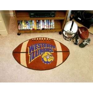  Western Illinois WIU Leathernecks Football Shaped Area Rug 