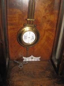 Beautiful Antique RA Regulator Clock Burl Wood Works  
