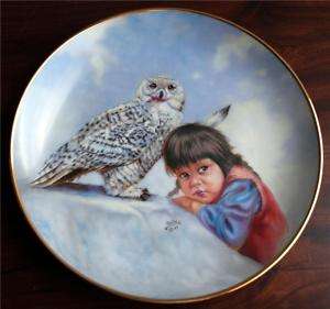Gregory Perillo LtdEd Plate WATCHFUL EYES Indian Child  