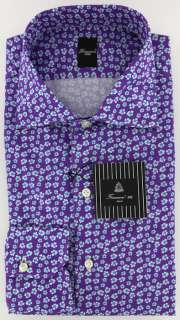 New $425 Finamore Napoli Purple Shirt 15.75/40  
