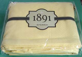 Sferra 1891 Opera Blanket Canary Yellow Cotton Diagonal Twill Weave F 