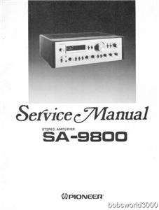 Pioneer SA 9800 Amplifier Service Manual PDF  