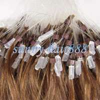 20 Loops/Micro ring human hair Extensions100s#04 ,&50g  
