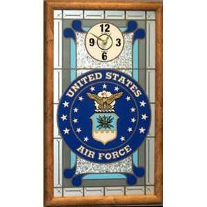    United States Air Force Framed Glass Wall Clock