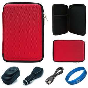 Red Scratch Resistant Nylon Protective Cube Carrying Case Kindle Fire 
