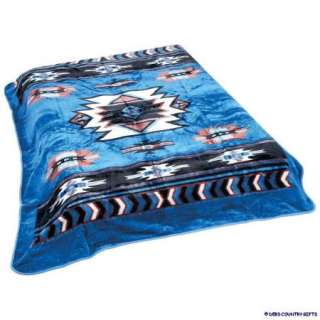   Native American Plush Blanket 79x91 King/Queen 024409950810  