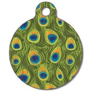   Peacock Feathers Pet ID Tag for Dogs and Cats   Dog Tag Art Pet