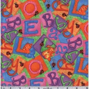  45 Wide Baby Love Blocks Purple Fabric By The Yard Arts 