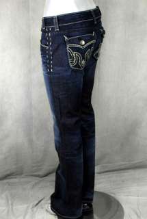 MEK Denim Jeans Womens OMAHA Dark Blue Boot cut  