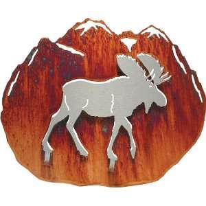  3 D Moose Rustic Metal Wall Art   12Wall Mount