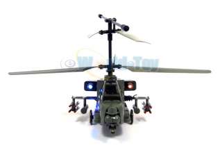 New Syma 3 CH Electric Apache Helicopter w/LED Light RC  