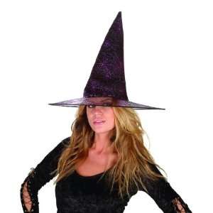  Adult Purple Glitter Witch Hat 