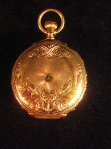   Gold Waltham Ladies Pocket Watch Hunter Case Mint Shape c.1888  