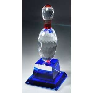   Bowling Pin with Indigo Blue Base Award Trophy