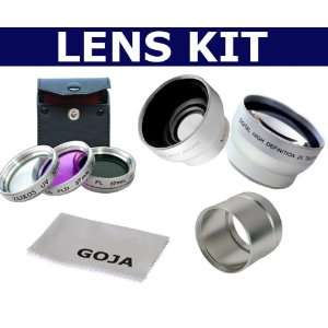  Lens + 0.5X Wide Angle Lens + 3 Pieces Filter Kit + Tube Adapter 