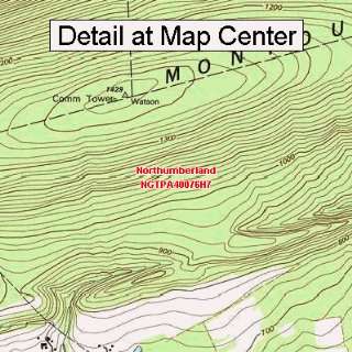 USGS Topographic Quadrangle Map   Northumberland, Pennsylvania (Folded 