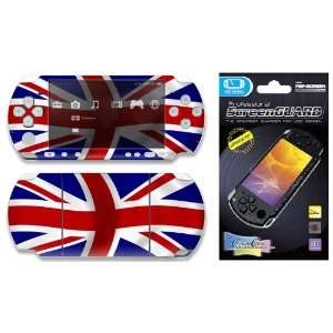  Sony PSP 2000 Slim Skin Decal Sticker plus Screen Protector   UK Flag