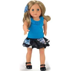  18 Inch Doll Clothing/Clothes Set of Blue Ruffle Tank 