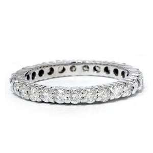 Pompeii3 Inc. Palladium 1.00CT Genuine Diamond Eternity Wedding Ring 