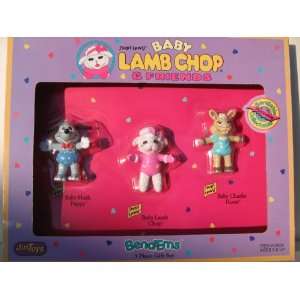  BABY LAMB CHOP & FRIEND Shari Lewis BEND EMS 3 PIECE GIFT 