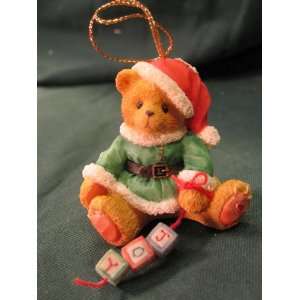  Cherished Teddies Santa With Joy Blocks Ornament 