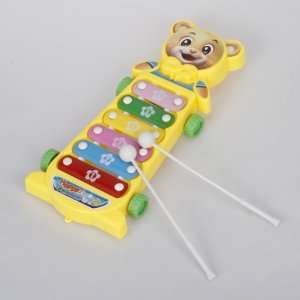  Bear Pull Cart Xylophone Percussion Musical Toy Toys 