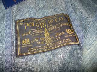 Ralph Lauren Polo Denim Jacket Jeans Trench Coat XL  
