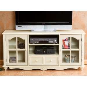   52 Wide Coventry Large TV Stand Console Antique White