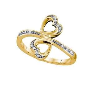   Diamond Micro Pave Heart Ring ( Size 7 H I Color, I1 I2 Clarity