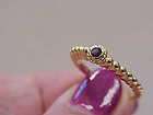 18K GOLD BEZEL RUBY SHRIMP DESIGN RING SZ 6