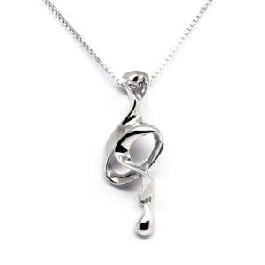  925 Sterling Silver Pendant Necklace, Free 18 White Gold 