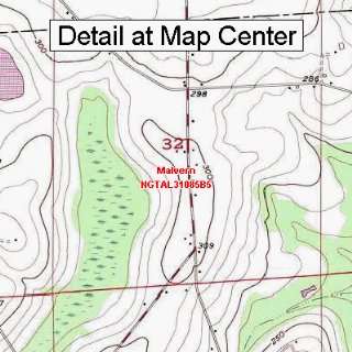  USGS Topographic Quadrangle Map   Malvern, Alabama (Folded 